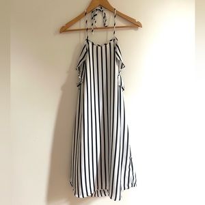 J. Crew Factory striped halter dress